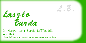 laszlo burda business card